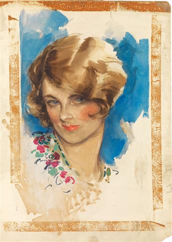 HARRISON FISHER. Floral Flapper Girl.